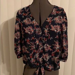 Sheer 3/4 sleeve blouse Fulltilt size small